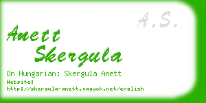 anett skergula business card